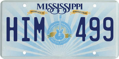 MS license plate HIM499