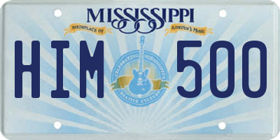 MS license plate HIM500