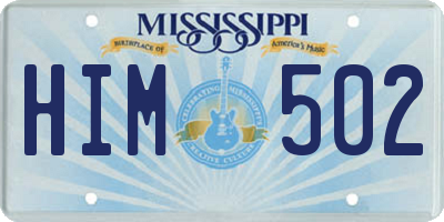 MS license plate HIM502