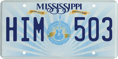 MS license plate HIM503