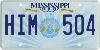 MS license plate HIM504