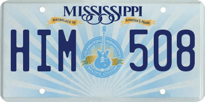 MS license plate HIM508