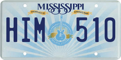 MS license plate HIM510