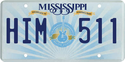 MS license plate HIM511