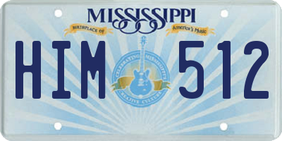 MS license plate HIM512