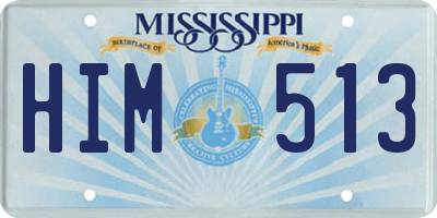 MS license plate HIM513