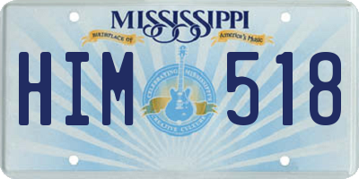 MS license plate HIM518