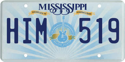 MS license plate HIM519