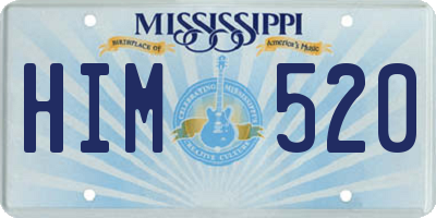 MS license plate HIM520