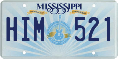 MS license plate HIM521