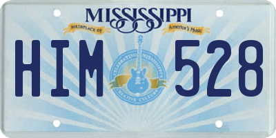 MS license plate HIM528