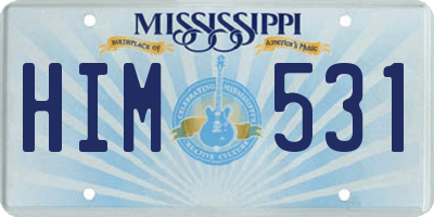 MS license plate HIM531
