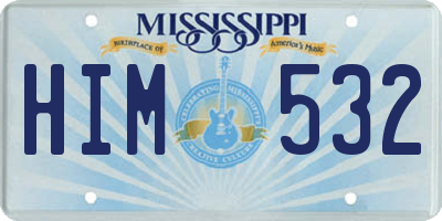 MS license plate HIM532