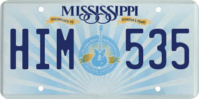 MS license plate HIM535