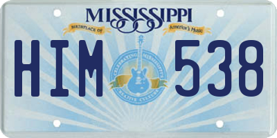 MS license plate HIM538