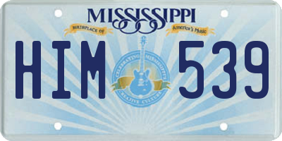MS license plate HIM539