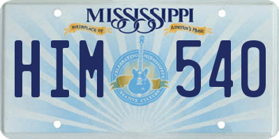 MS license plate HIM540