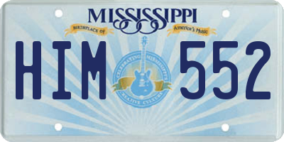 MS license plate HIM552