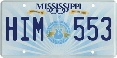 MS license plate HIM553