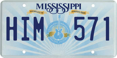 MS license plate HIM571