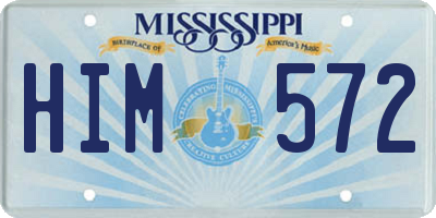 MS license plate HIM572