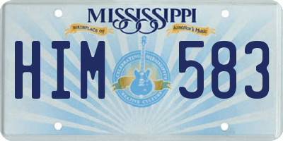 MS license plate HIM583