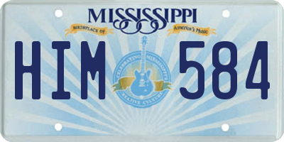 MS license plate HIM584