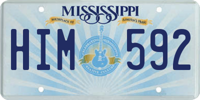 MS license plate HIM592
