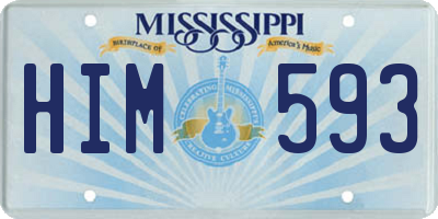 MS license plate HIM593