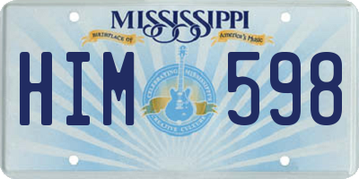 MS license plate HIM598