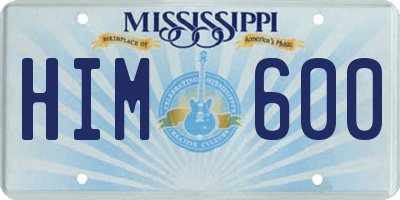 MS license plate HIM600