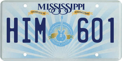 MS license plate HIM601