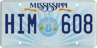 MS license plate HIM608