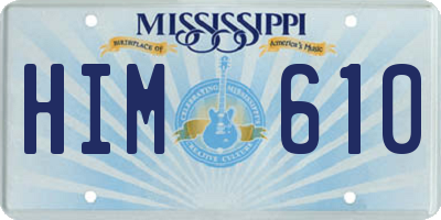 MS license plate HIM610