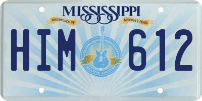 MS license plate HIM612