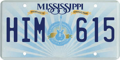 MS license plate HIM615