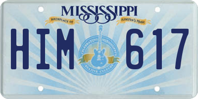 MS license plate HIM617