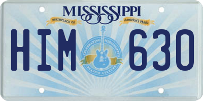 MS license plate HIM630