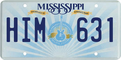 MS license plate HIM631