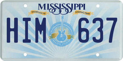 MS license plate HIM637