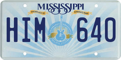MS license plate HIM640