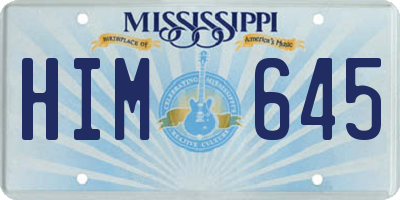 MS license plate HIM645
