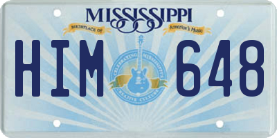 MS license plate HIM648