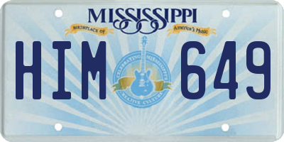 MS license plate HIM649