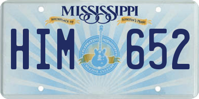 MS license plate HIM652
