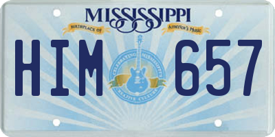 MS license plate HIM657