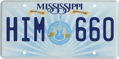MS license plate HIM660