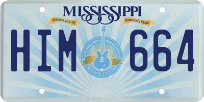 MS license plate HIM664