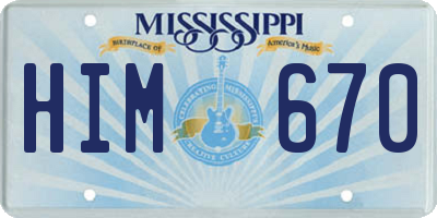MS license plate HIM670