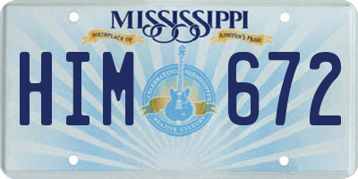 MS license plate HIM672